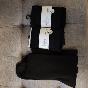 4 pack - Fleece lined footed tights (4th not pictured)
